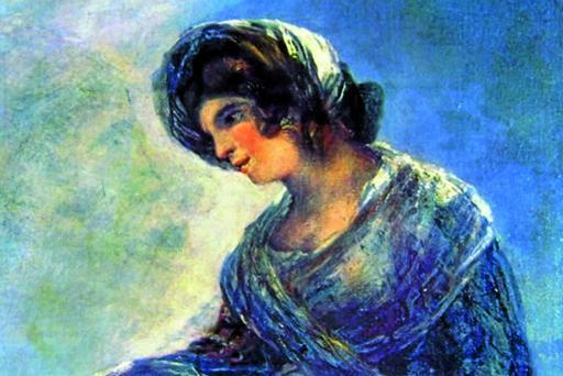 
 Un particolare del dipintio di Goya «La lattaia di Bordeaux»
