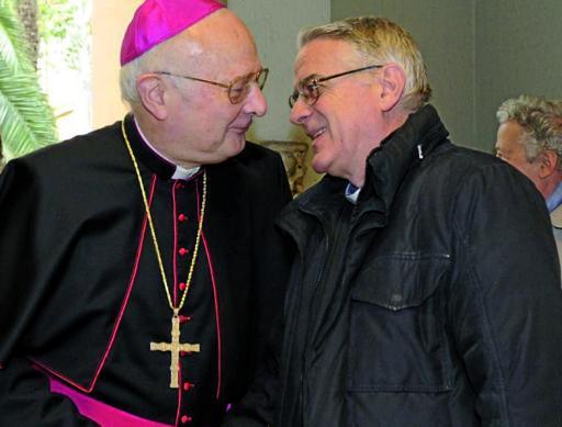 
 Il presidente dei vescovi tedeschi Zollitsch (sin.) con padre Lombardi