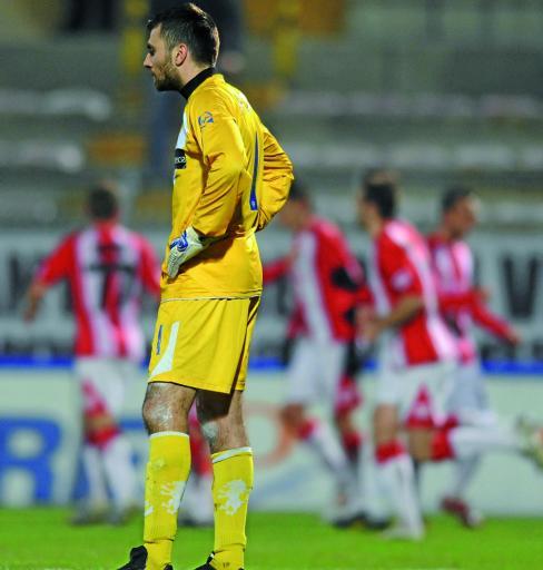 
 La preoccupazione di Michele Arcari dopo la sconfitta contro il Vicenza.