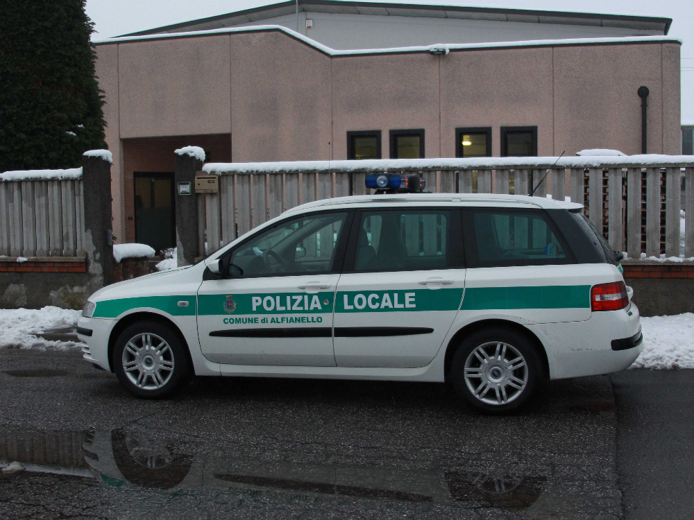La Polizia locale davanti all’azienda teatro dell’infortunio FOTOLIVE 
