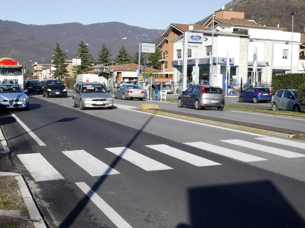La provinciale che sale in Valtrompia a Concesio   