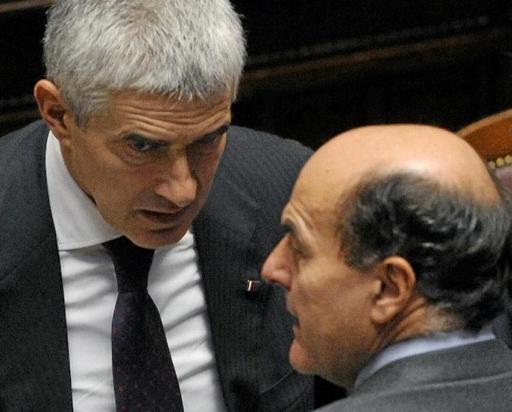 
 Il leader dell'Udc Casini e il segretario del Pd, Pier Luigi  Bersani