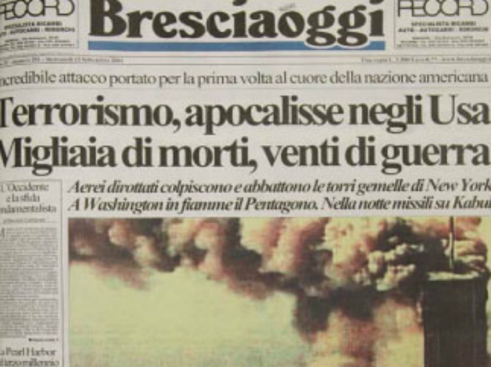 L'edizione di Bresciaoggi del 12 settembre 2001